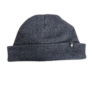Smartwool Cozy Cabin Beanie Hat Merino Wool Blend Gray Blue